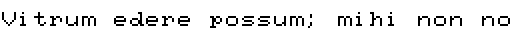 Specimen for MxPlus IBM CGAthin Regular (Latin script).