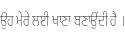 Specimen for Noto Sans Gurmukhi UI ExtraCondensed Thin (Gurmukhi script).