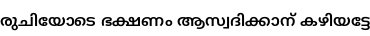 Specimen for Noto Sans Malayalam SemiBold (Malayalam script).