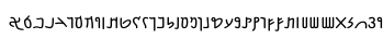 Specimen for Noto Sans Nabataean Regular (Latin script).