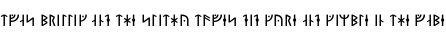 Specimen for Noto Sans Runic Regular (Runic script).