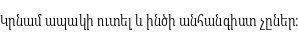 Specimen for Noto Serif Armenian ExtraCondensed (Armenian script).