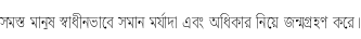 Specimen for Noto Serif Bengali Condensed ExtraLight (Bengali script).