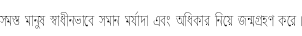 Specimen for Noto Serif Bengali ExtraCondensed Thin (Bengali script).