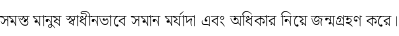 Specimen for Noto Serif Bengali Light (Bengali script).