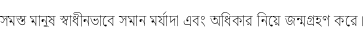 Specimen for Noto Serif Bengali SemiCondensed ExtraLight (Bengali script).