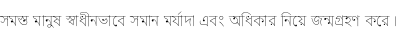 Specimen for Noto Serif Bengali Thin (Bengali script).