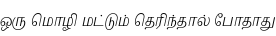 Specimen for Noto Serif Tamil Slanted Condensed Light (Tamil script).