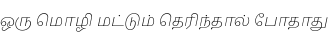 Specimen for Noto Serif Tamil Slanted ExtraLight (Tamil script).