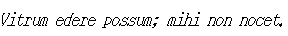 Specimen for Sony Fixed Italic (Latin script).