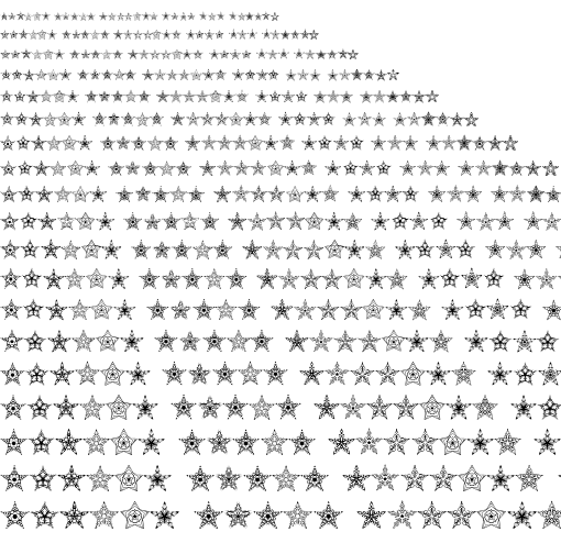 Specimen for 90 Stars BRK Normal (Latin script).