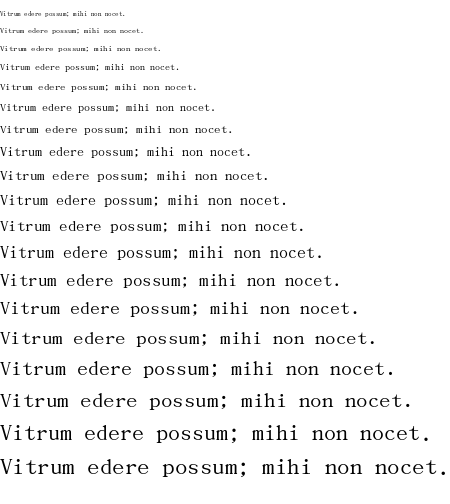 Specimen for AR PL UKai CN Book (Latin script).