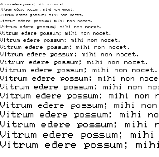 Specimen for Ac437 EpsonMGA Alt Regular (Latin script).