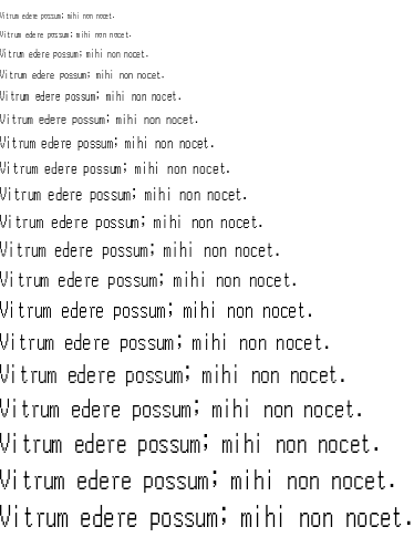 Specimen for Ac437 SperryPC 8x16 Regular (Latin script).