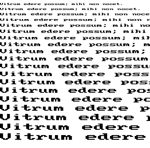 Specimen for Ac437 Tandy1K-II 200L-2x Regular (Latin script).