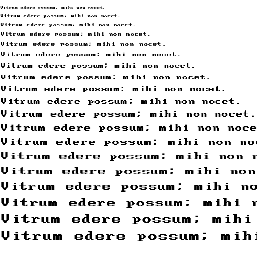 Specimen for Ac437 Wyse700a Regular (Latin script).