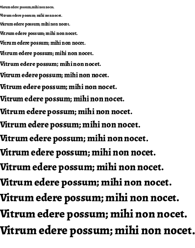 Specimen for Alegreya ExtraBold (Latin script).