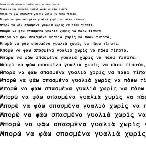 Specimen for Anka/Coder Bold (Greek script).