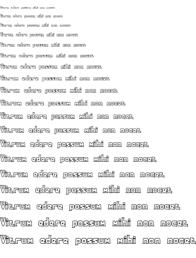 Specimen for Ataxia Outline BRK Regular (Latin script).