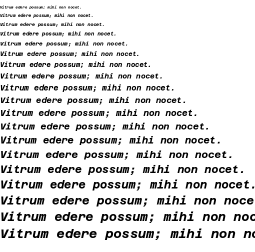 Specimen for Azeret Mono Bold Italic (Latin script).