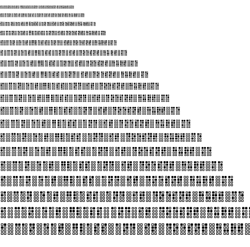 Specimen for BabelStone Modern Regular (Braille script).