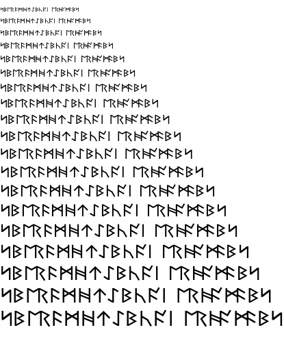 Specimen for BabelStone Runic Beowulf Regular (Runic script).