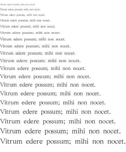 Specimen for Baekmuk Batang Regular (Latin script).