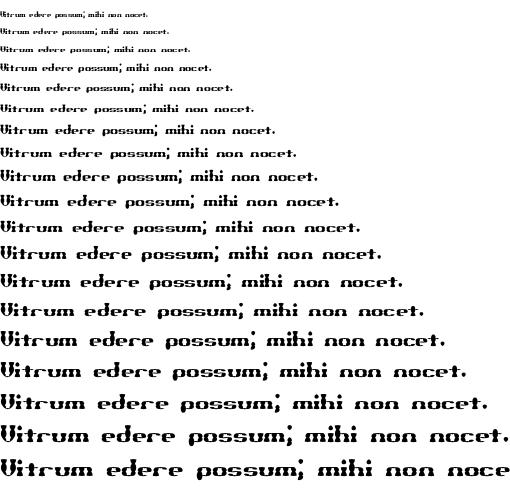 Specimen for Brass Knuckle SS BRK Normal (Latin script).