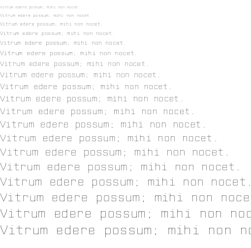 Specimen for CPMono_v07 ExtraLight (Latin script).