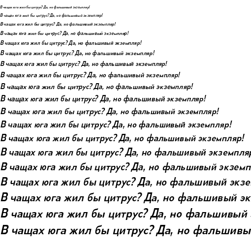 Specimen for Canada 1500 Bold Italic (Cyrillic script).