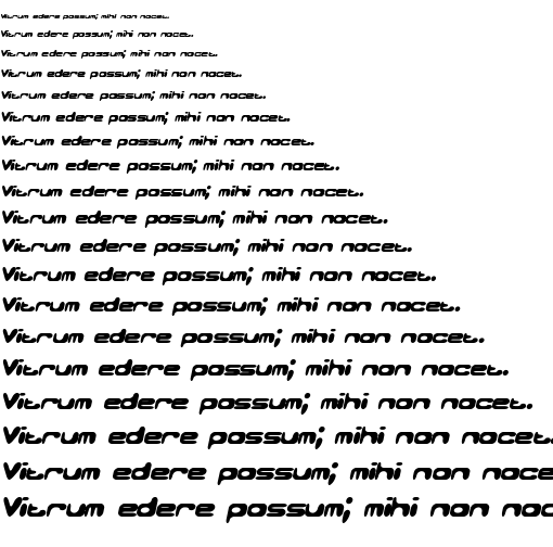 Specimen for Conduit 2 Italics BRK Regular (Latin script).