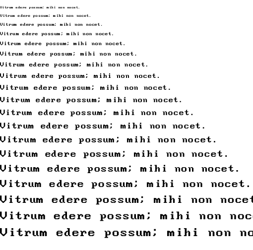Specimen for Consoleet MDA medium (Latin script).
