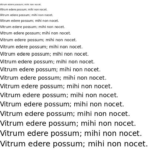 Specimen for DejaVu Sans Book (Latin script).