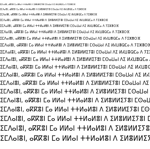 Specimen for DejaVu Sans Condensed (Tifinagh script).