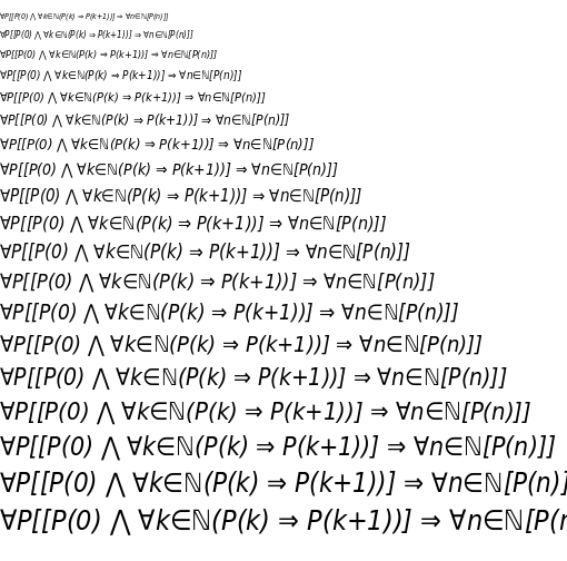 Specimen for DejaVu Sans Condensed Oblique (Math script).