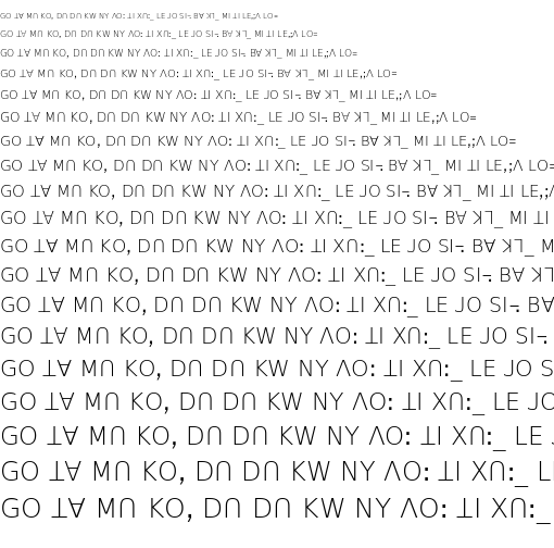 Specimen for DejaVu Sans ExtraLight (Lisu script).