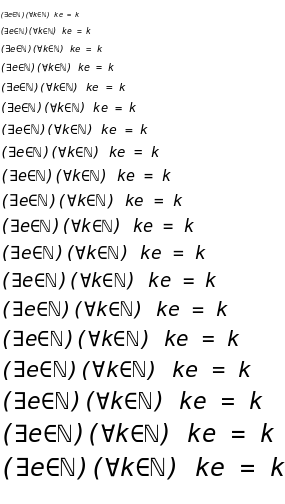 Specimen for DejaVu Sans Mono Oblique (Math script).