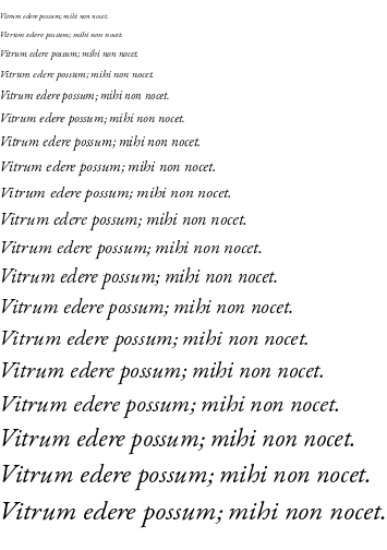 Specimen for EB Garamond 12 Italic (Latin script).