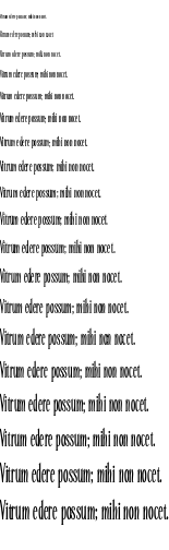 Specimen for Echelon Condensed Regular (Latin script).