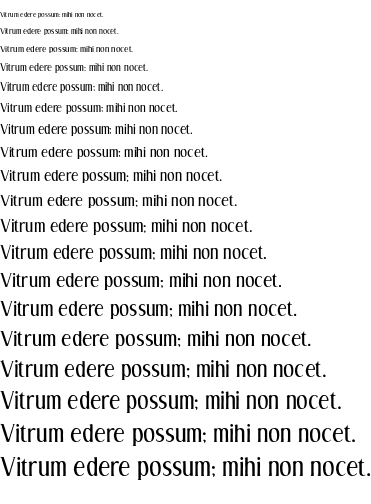 Specimen for Effloresce Antique Regular (Latin script).