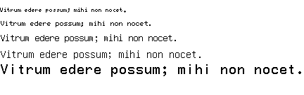 Specimen for Efont Biwidth Regular (Latin script).