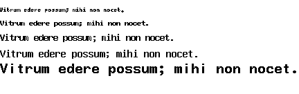 Specimen for Efont Fixed Bold (Latin script).