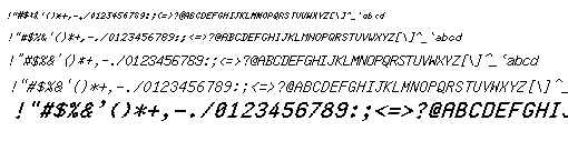 Specimen for Efont Fixed Italic (Coptic script).