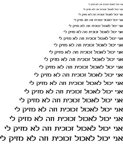 Specimen for Ellinia CLM Bold (Hebrew script).