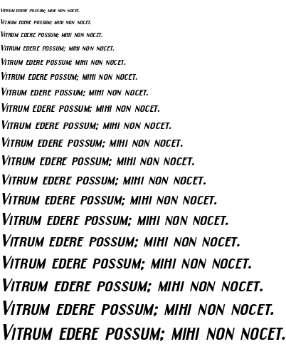 Specimen for Engebrechtre Expanded Bold Italic (Latin script).