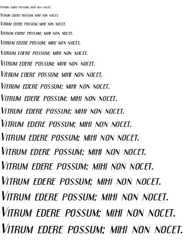 Specimen for Engebrechtre Expanded Italic (Latin script).