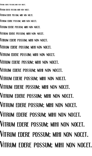 Specimen for Engebrechtre Regular (Latin script).