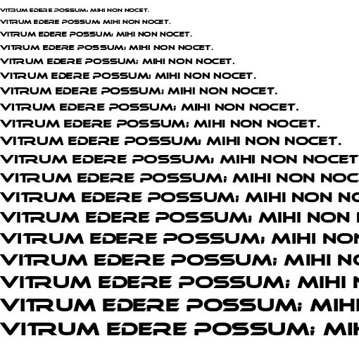 Specimen for Ethnocentric Regular (Latin script).