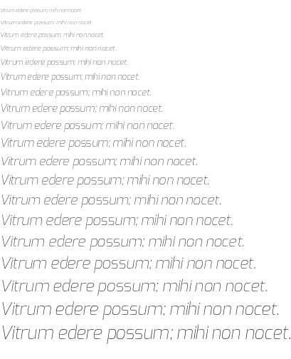 Specimen for Exo ThinItalic (Latin script).