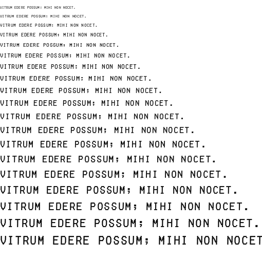 Specimen for Fake Receipt Regular (Latin script).